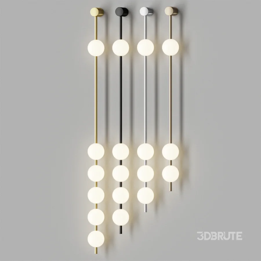Vertical Balls Wall Lamp Image 1