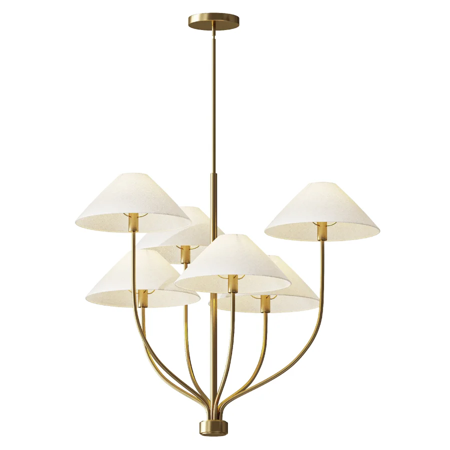 Chambers Metal Staggered Chandelier Image 2