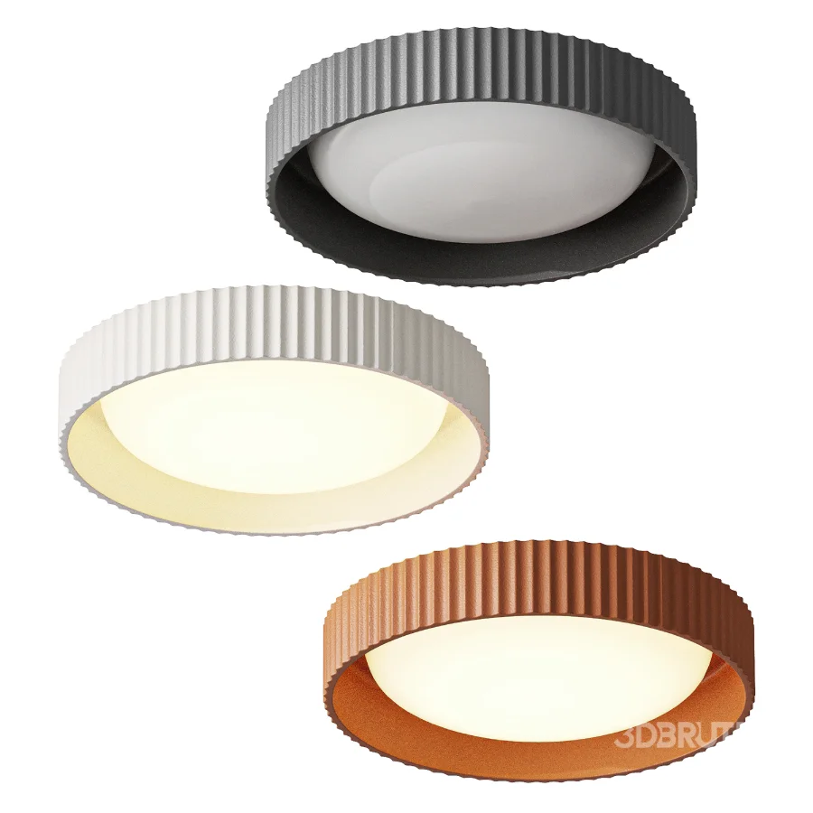 Lavra Colorful Gypsum Concrete Round Ceiling Light Image 1