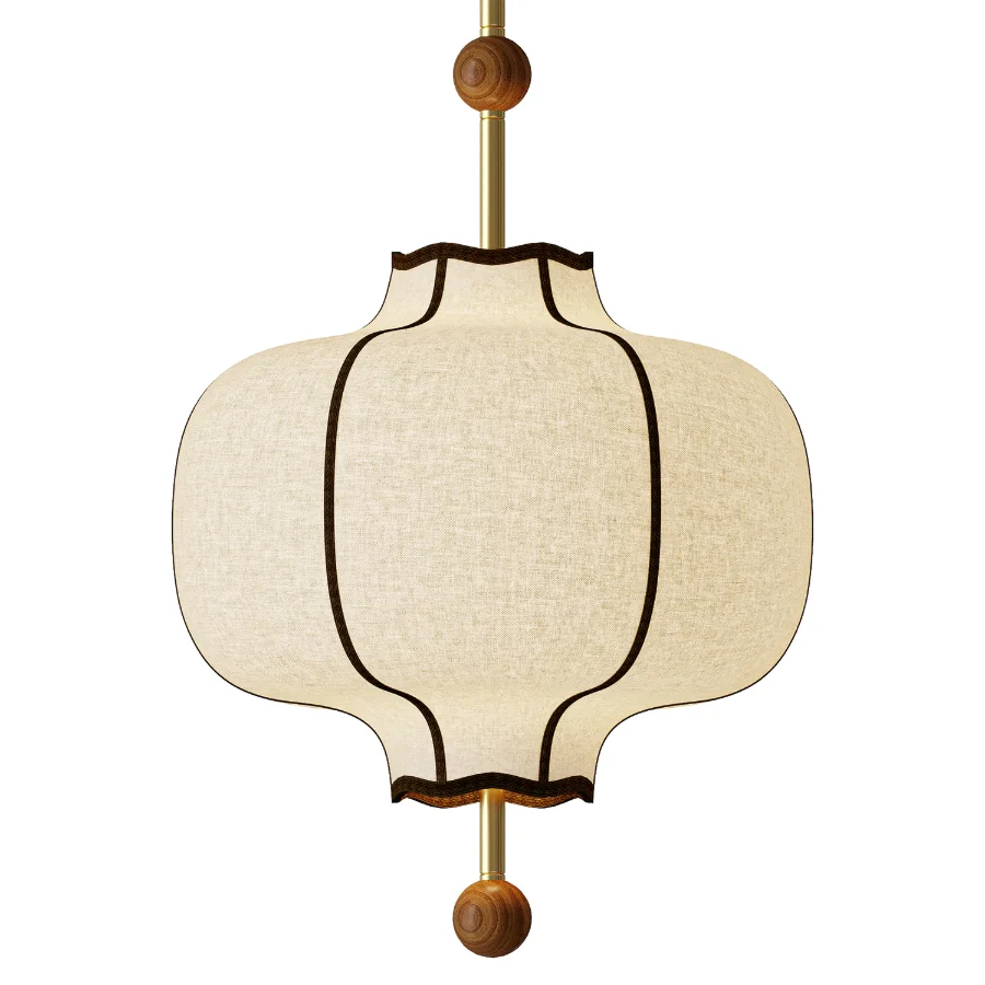 Lantern Fabric Pendant Light Image 1