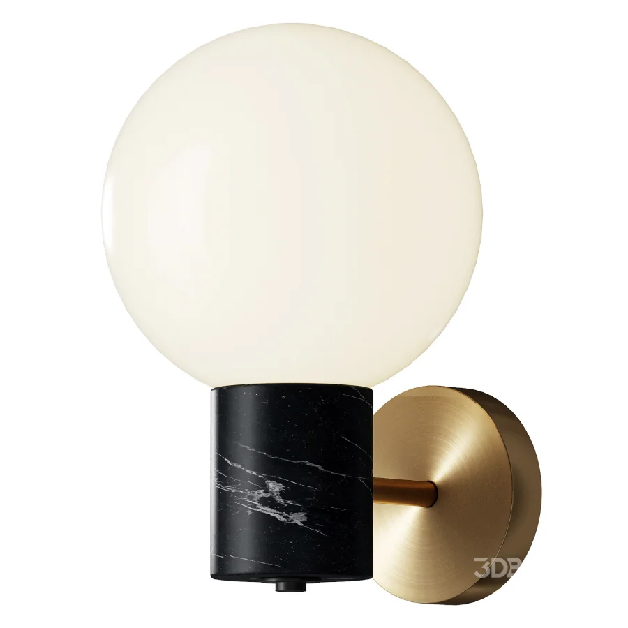 Vesper 1 Light Satin Brass Black Wall Sconce Image 2