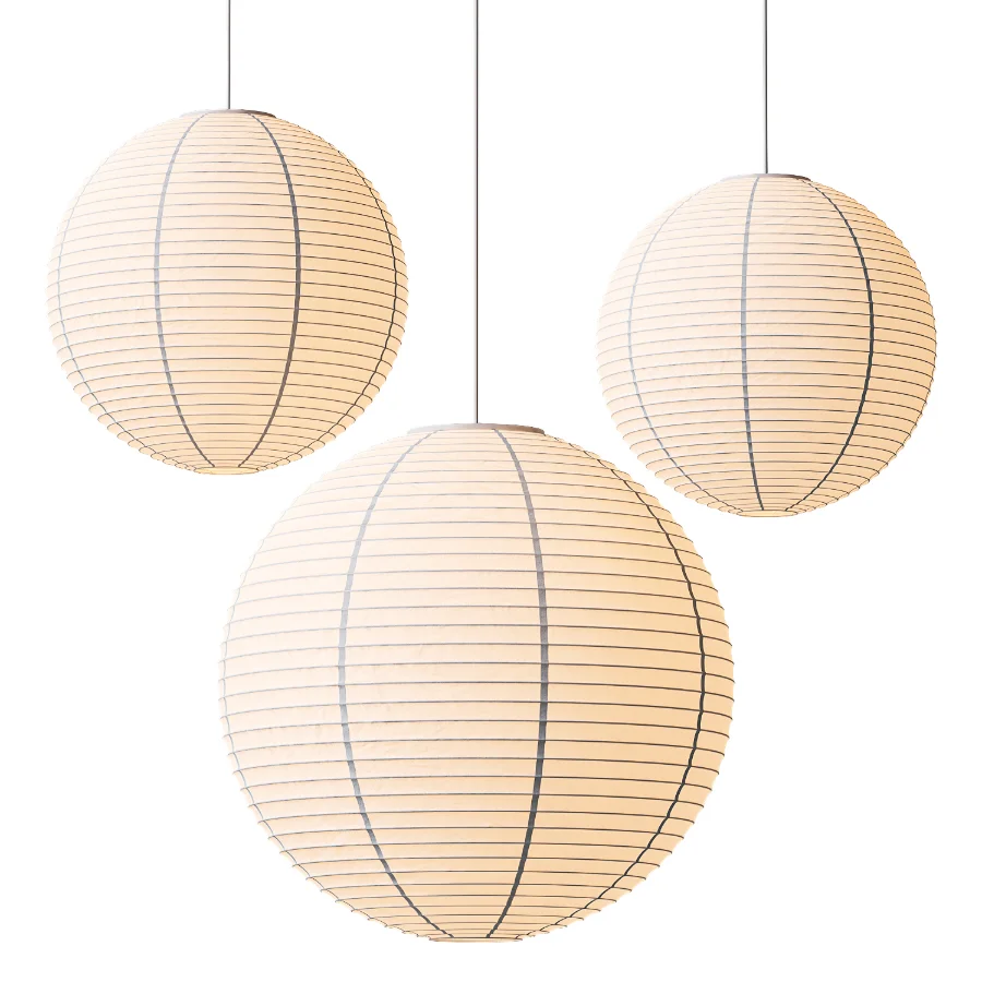 HAY Paper Shade Round Pendant Lamps Image 1