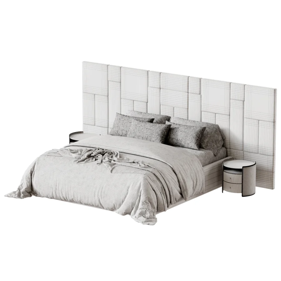 Riconta bed with a wide headboard Image 5