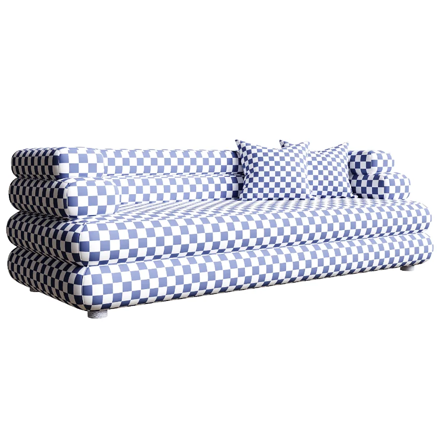 White Fabric Sofa Malaga Image 2