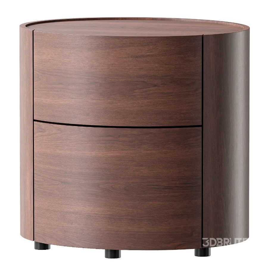 Japandi Side Table with Drawers Image 3