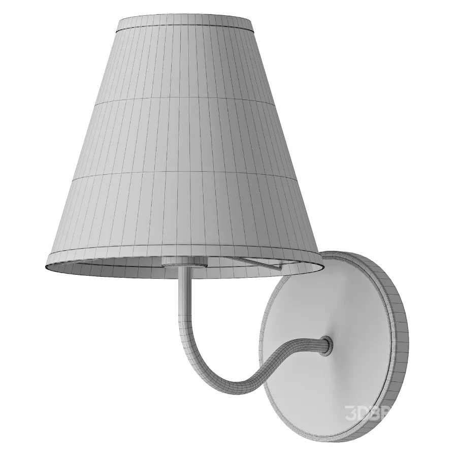 Fibura Sleek Metal Linen Shade Wall Light Image 3