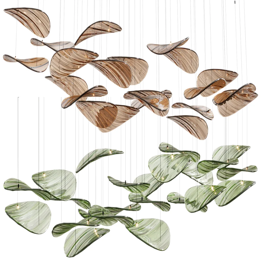 Wave Floating Leaf Chandelier By Simig Image 2