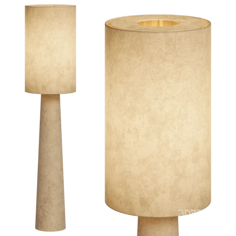 Black And White Stripe Floor Lamp Image 3