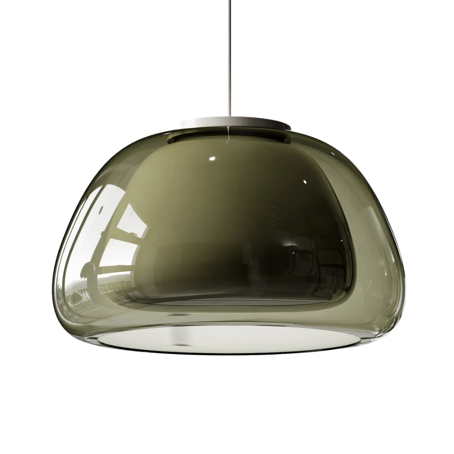Modern Milk Glass Jelly Pendant Light Image 4