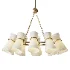 Clarkson White Glass Brass 10 Light Chandelier - Thumbnail 2