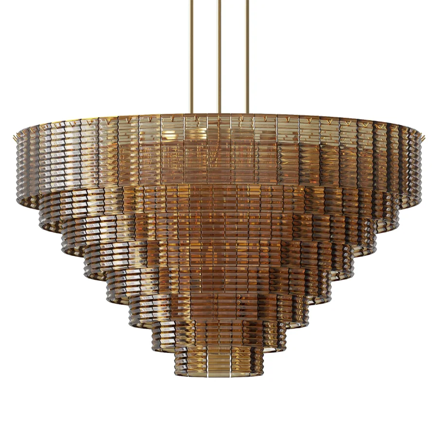 Sirene Smoke Glass Round Chandelier 52 Image 1