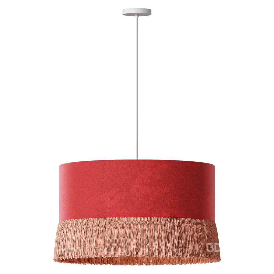 Oliver Bonas Yellow Velvet and Tassel Light Shade Image 3