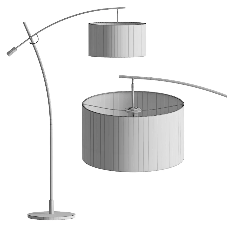 Possini Euro Raymond Warm Gold Adjustable Boom Arc Floor Lamp Image 5