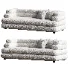 White Fabric Sofa Malaga - Thumbnail 4