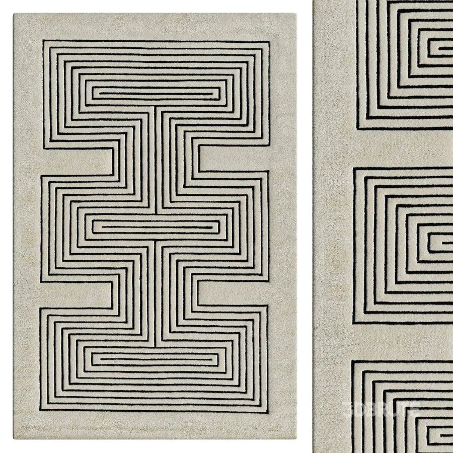 Orlie Hand Tufted Wool Geometric Area Rug Image 1
