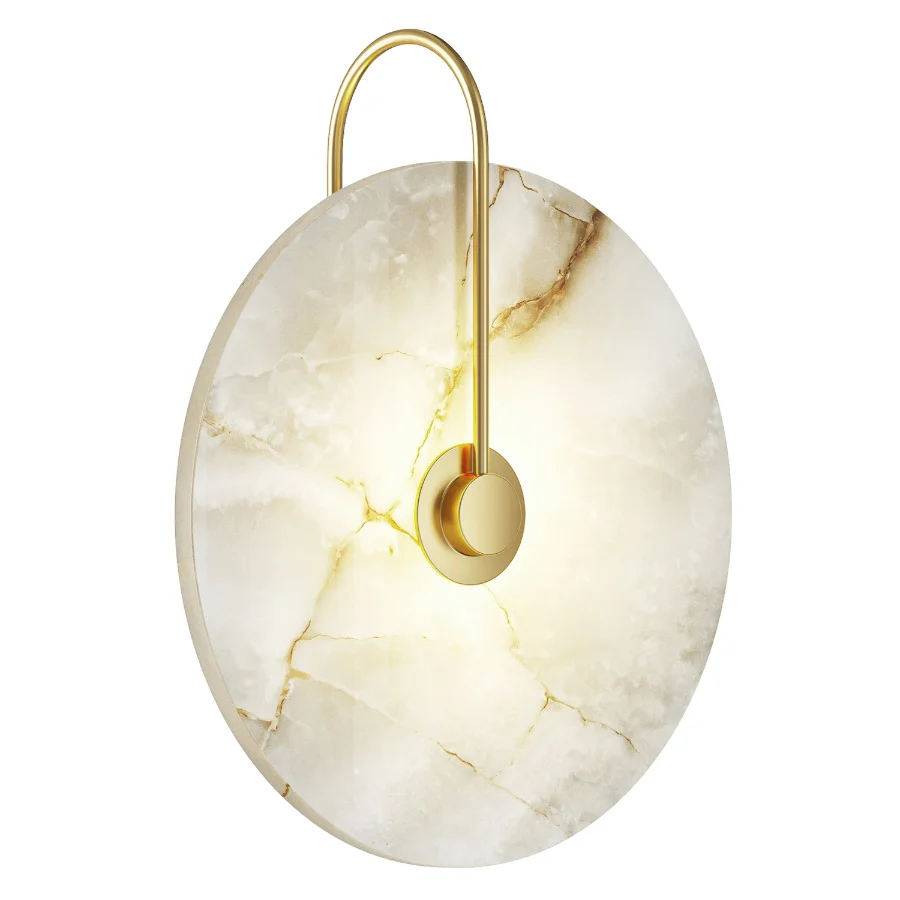 Marble Lampshade LED Wall Lamp Image 2
