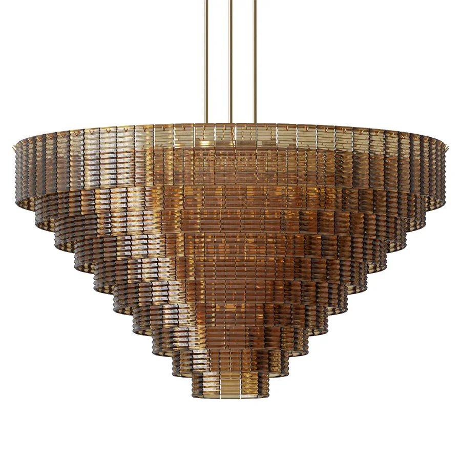 Sirene Smoke Glass Round Chandelier 65 Image 1