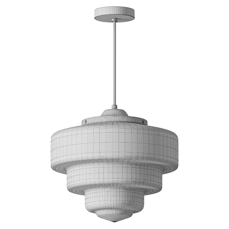 Geotower Glass Brass Pendant Light Image 3