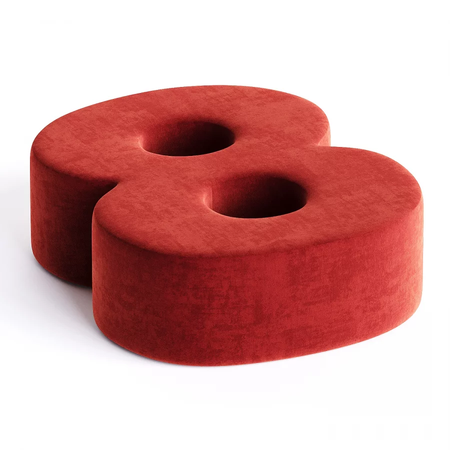 numbers 8 pouf Image 1