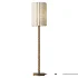 FareDecor Folia Walnut Linen Scalloped Floor Lamp - Thumbnail 2