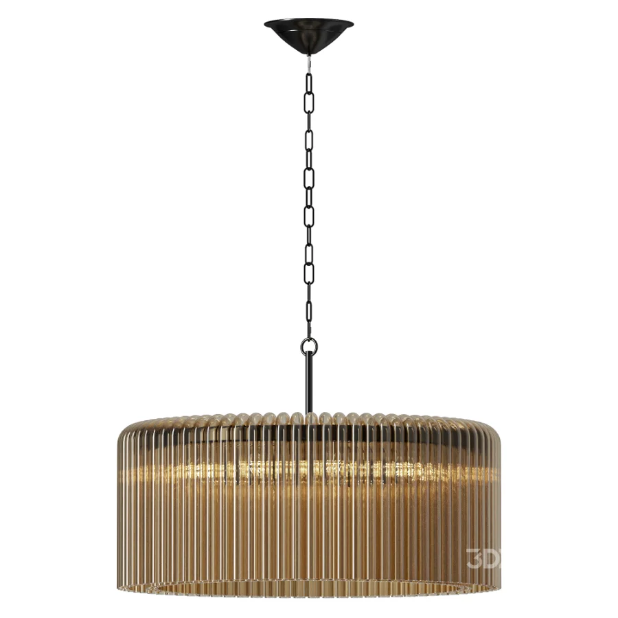 Vertical Glass Rod Pendant Chandelier Image 2