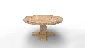 Candace Round Solid Wood Dining Table - Thumbnail 2