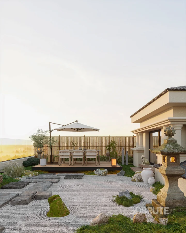 Japanese courtyard Image 7