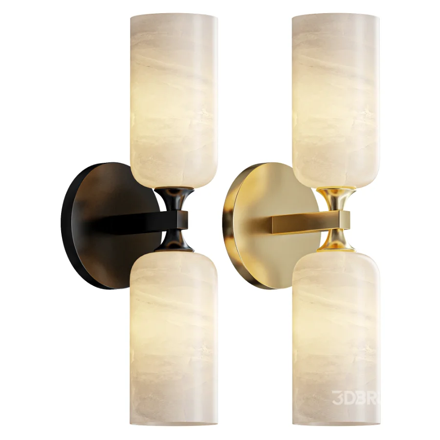 Elegant Alabaster Wall Sconce Image 1