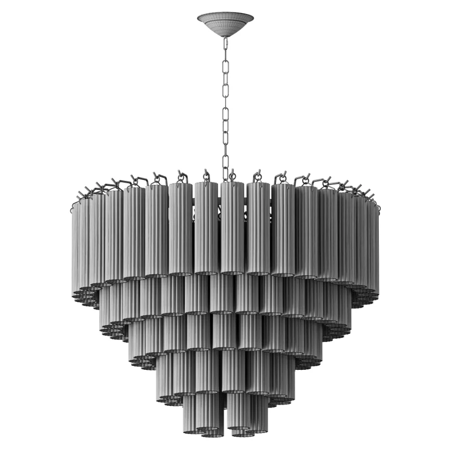 Pagazzi Toulouse Ribbed Glass Chandelier Image 3