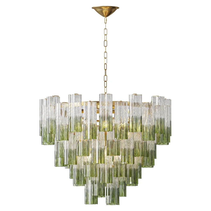 Soho Home Chiara Green Glass Chandelier Image 2