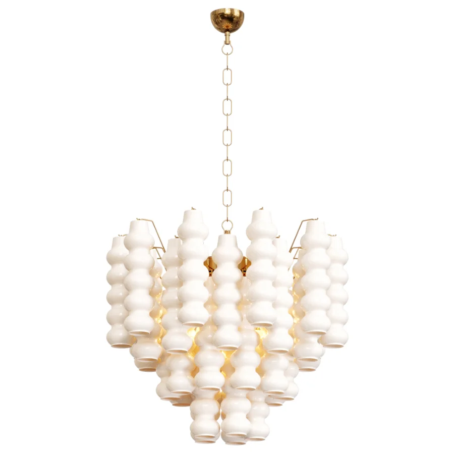 Murano Chandelier Curva Rosa 36 Tubes Image 3