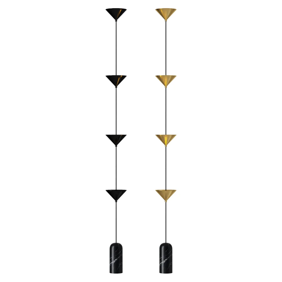 Antares Modern Minimalist LED Marble Metal Floor Lamp Image 3