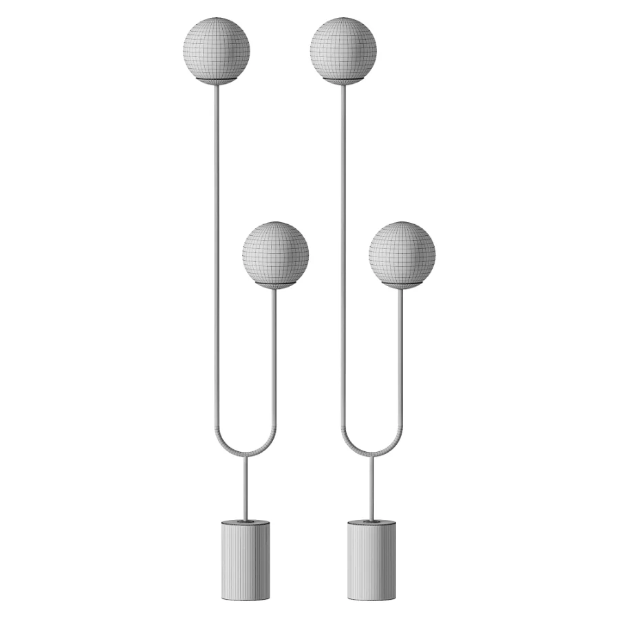 LEIF IRON AND MARBLE FLOOR LAMP Image 4