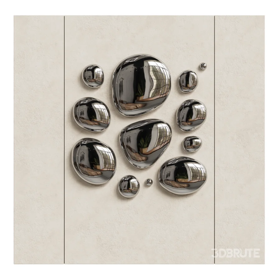 Chrome Bubble Wall Decor 17 Image 1