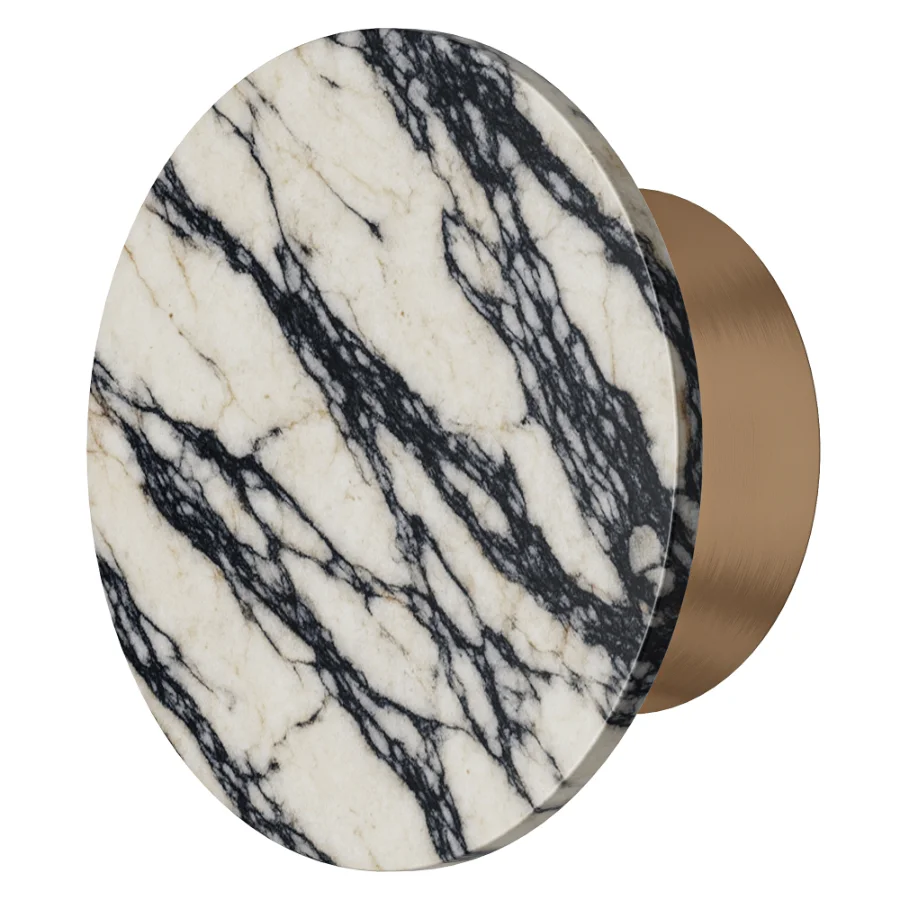 FareDecor Santi Calacatta Viola Marble Brass Wall Light Image 2