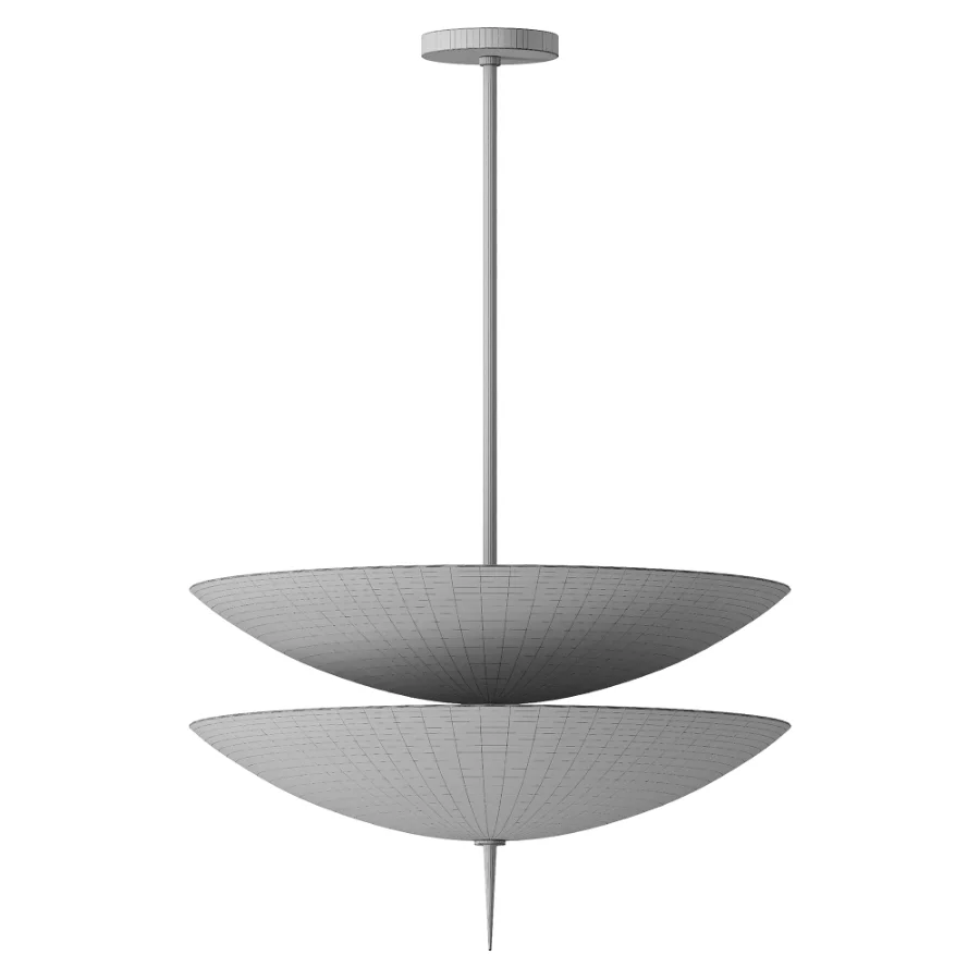 Blueprint Lighting Stack Large Brass Enamel Pendant Lamp Image 2