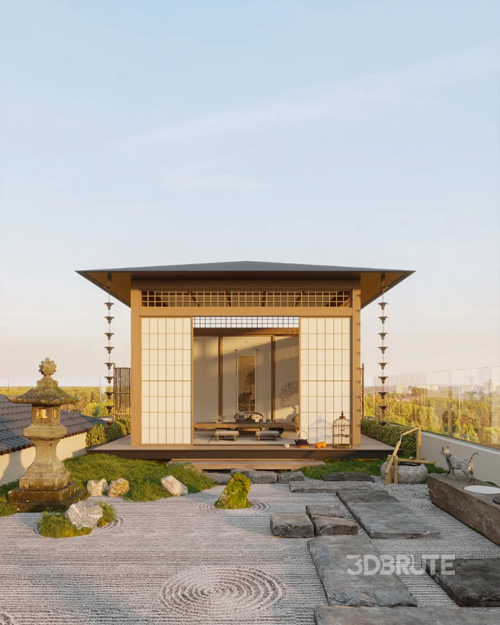 Japanese courtyard Image 6