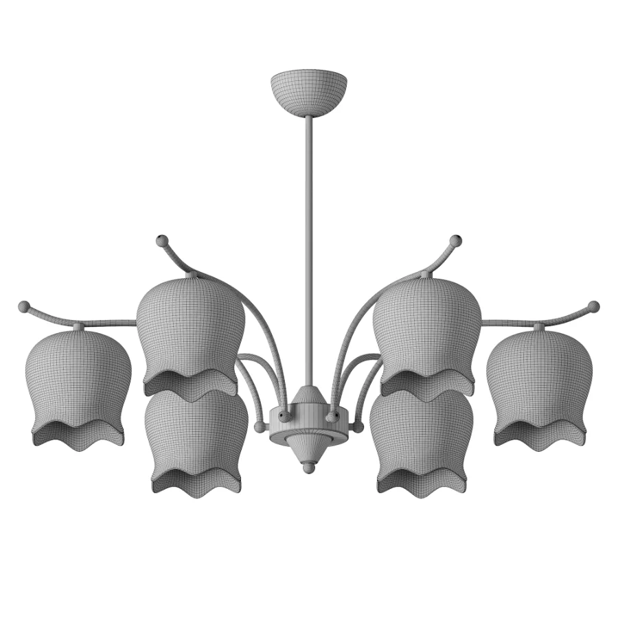 Tulip Brass Chandelier Image 2