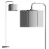 Ellingsworth Gold Fabric Arc Floor Lamp - Thumbnail 3