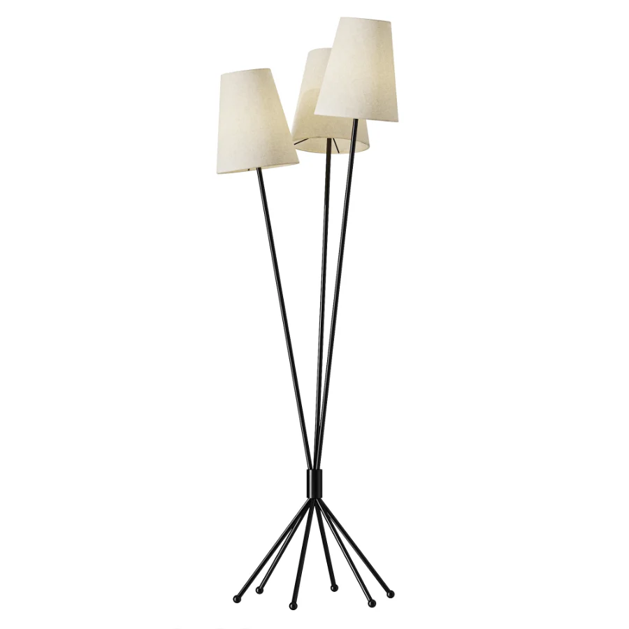 Renwick Linen Floor Lamp Image 2