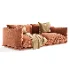 Modern Soft Velvet Sofa with Cushions and Throw Blanket - Thumbnail 4