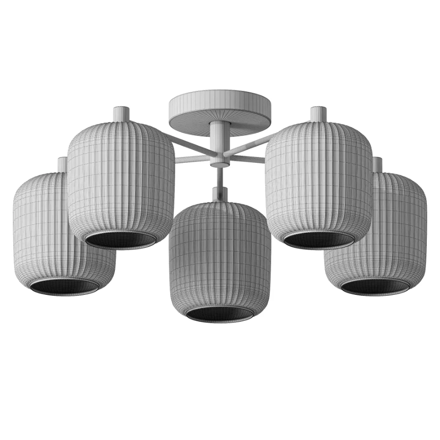 Next Ryker Brass 5 Light Flush Ceiling Light Image 3