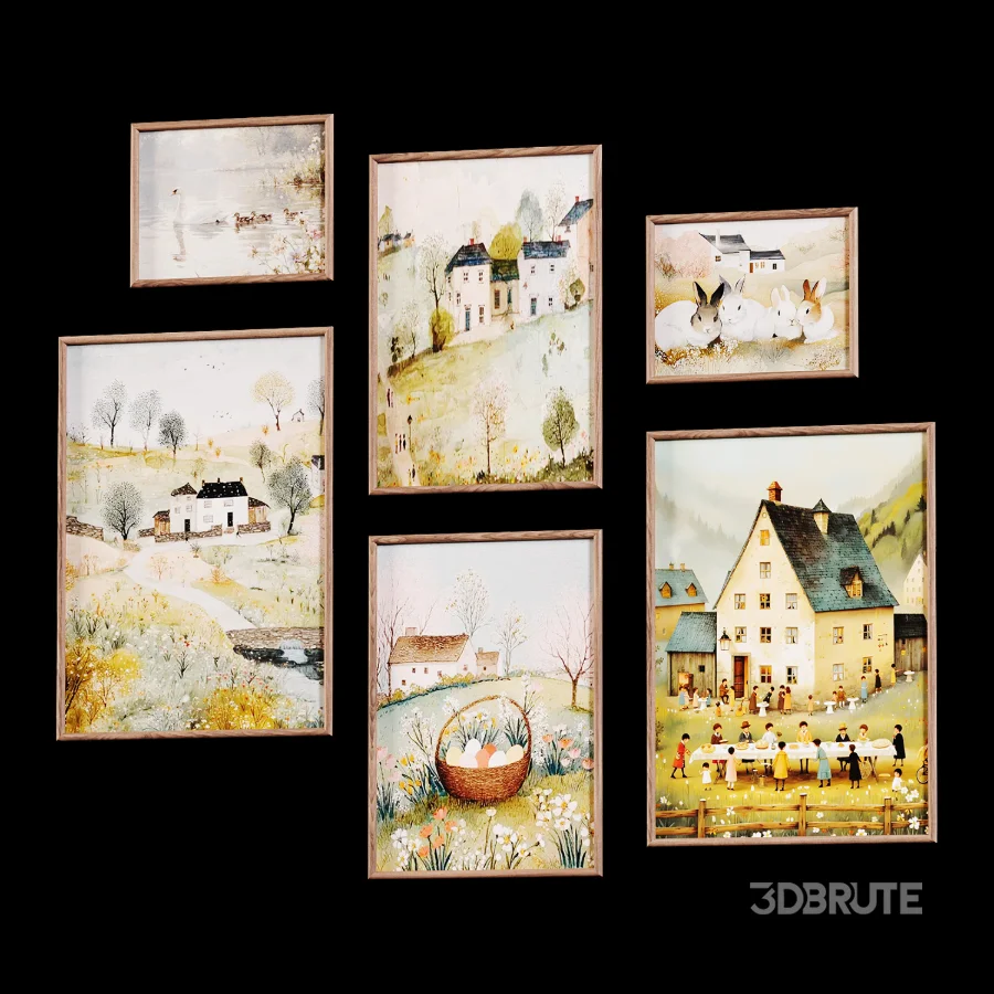Wall Art Set of 6 Image 2