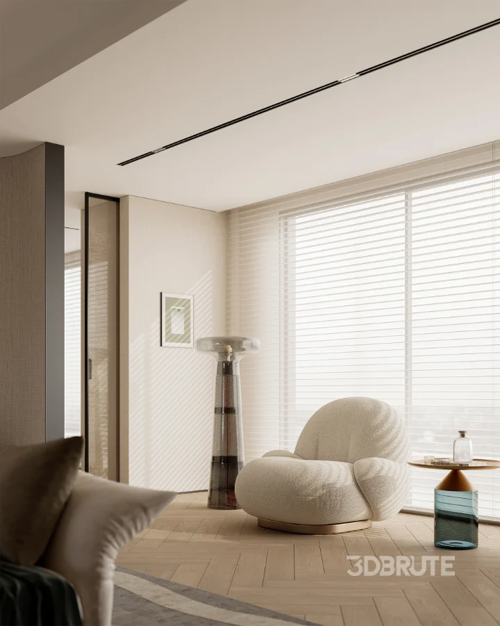 Modern master bedroom dressing room and work room Image 10