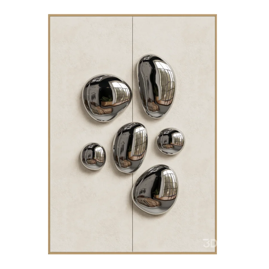 Chrome Bubble Wall Decor 15 Image 1