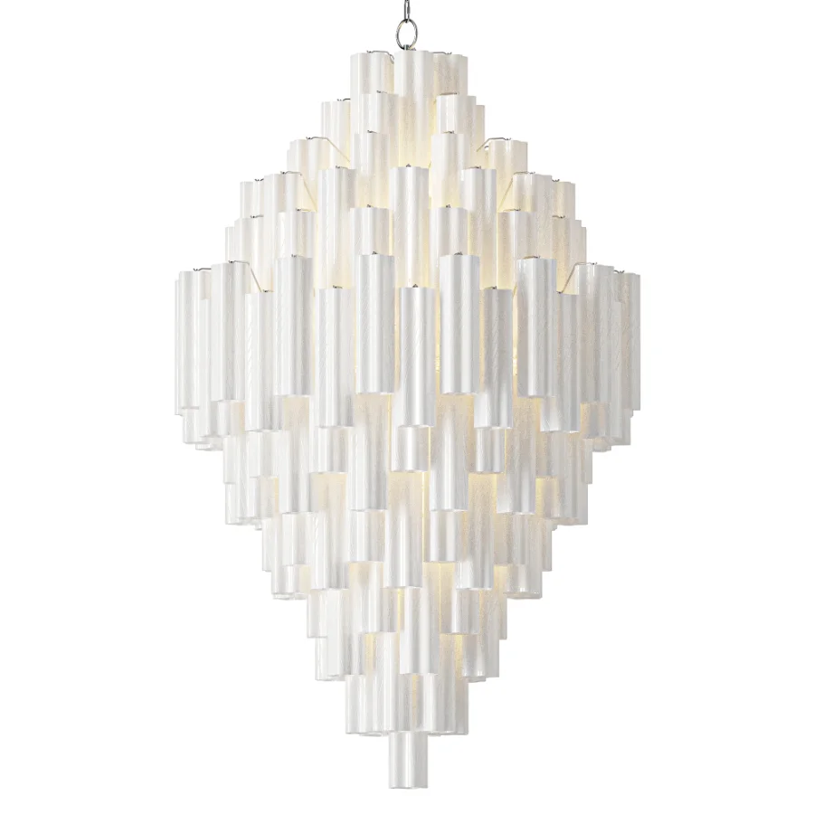 Addis Polished Chrome Chandelier White Image 2