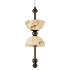 Hozo Design Duo Alabaster Brass Pendant - Thumbnail 2