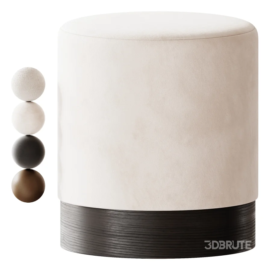Cowhide pouf Image 5