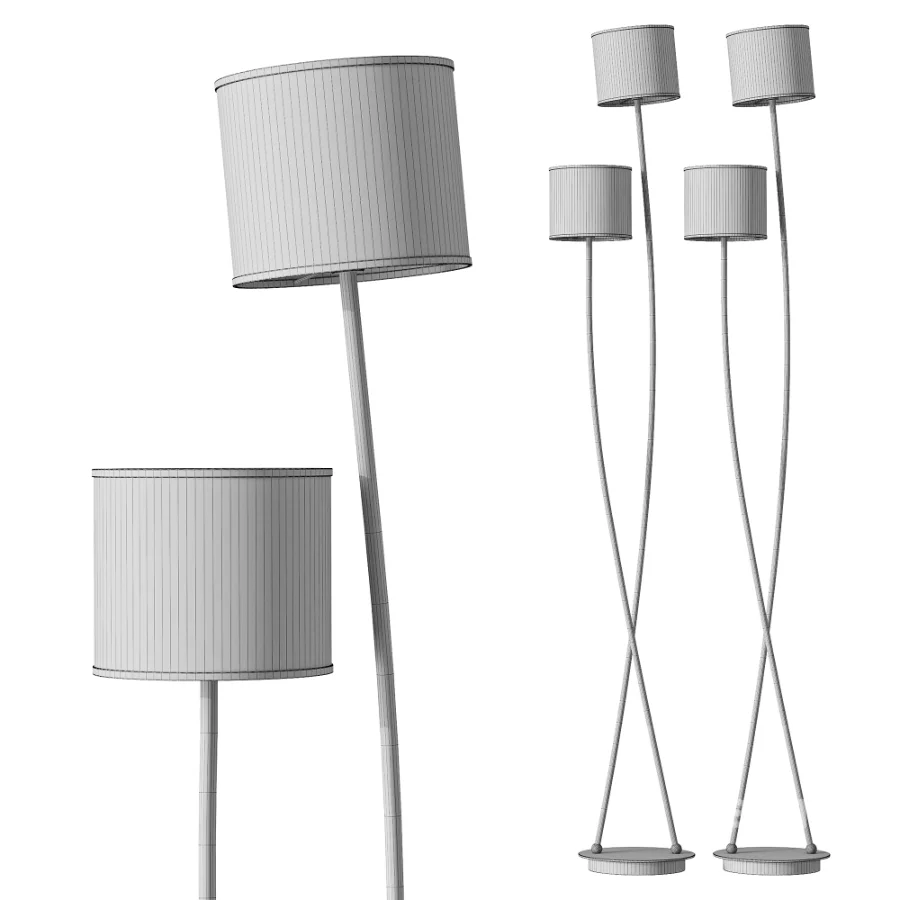 Lucande Juljana 2 Floor Lamp Taupe Image 4