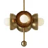 Brass Pendant 4 Milk Glass Globe Lamp - Thumbnail 3